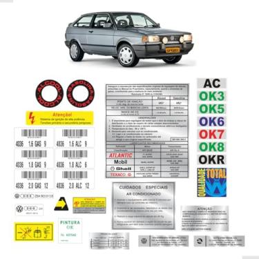 Imagem de SPORTINOX, Adesivos De Advertência Selos Para Gol G1 Quadrado 1988/1994