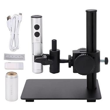 Imagem de Lupa de microscópio digital de alta ampliação 12MP USB microscópio eletrônico com lente 750X 3000X para carimbo de moeda identificação de joias material ABS de liga de alumínio