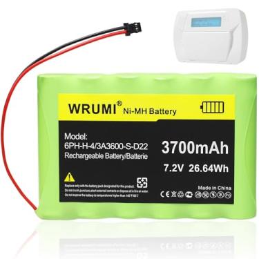 Imagem de WRUMI Para Dsc Impassa 9057 Bateria Painel Adt - 6Ph-H-4/3A3600-S-D22 Alarme Substituição Scw9055 Scw9057 Scw9057G-433 Bh7236-Ss De Controle Sistema Segurança Residencial 7,2 V