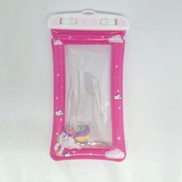 Imagem de Kit 5 Capas a Prova D'água Impermeável Universal pra Celular (Rosa)