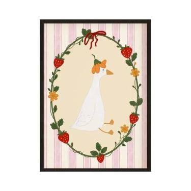 Imagem de Arte De Parede Para Quarto Infantil, Impressão Nórdica De Coelhos Flor