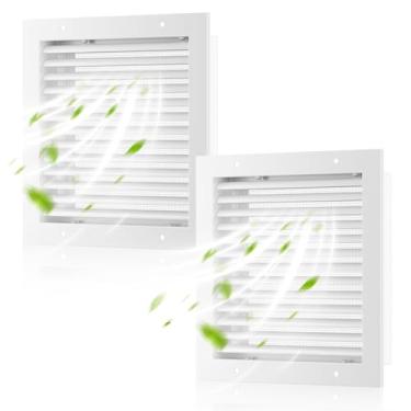 Imagem de 2 peças de ventilação de empena de 30,5 x 30,5 cm, saída de sótão de liga de alumínio Hon&Guan para aberturas de portas de casas para portas externas [abertura de ventilação: 26,7 cm x 26,6 cm
