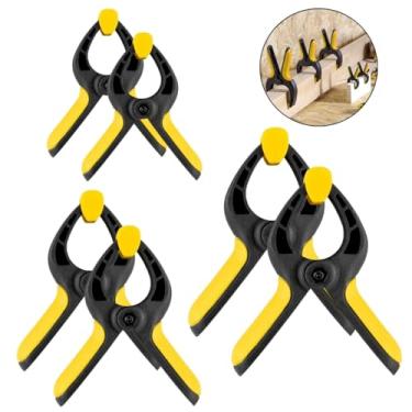 Imagem de Kit 02 Grampos Com Mola Sargento Prendedor Para Marceneiro Multiuso 4"+ 02 Grampos 6" + 02 Grampos 9"