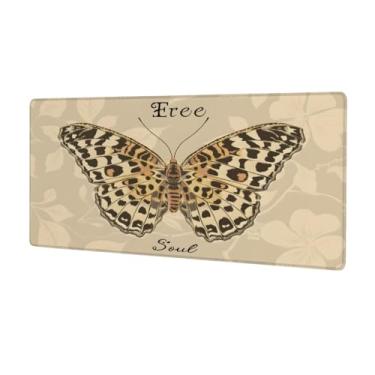 Imagem de Tapete de rato grande com estampa de leopardo, borboleta, à prova d'água, tapete protetor de mesa estendido para computador, base de borracha antiderrapante para escritório, computador, teclado