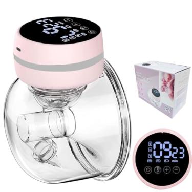 Imagem de Bomba De Leite Elétrica Portátil Recarregável Libera Mãos É Anti-vazamento E Tem 3 Modos 12 Níveis De Sucção (rosa)