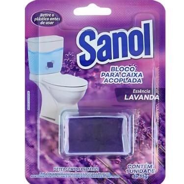 Imagem de Sanol, Bloco Sanitário para caixa acoplada, Aroma Lavanda, 1 X 35g, Roxo