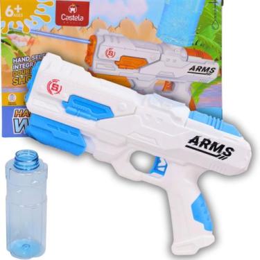 Imagem de Pistola de Água Recarregável Com Reservatorio Azul - Castela