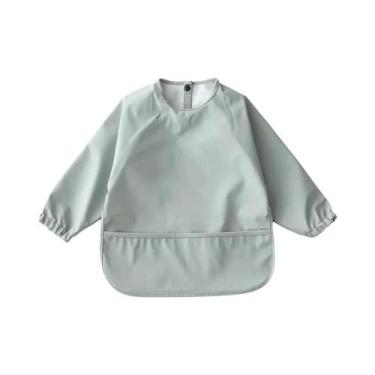 Imagem de Babadores Impermeáveis Para Bebês Meninos E Meninas Com Mangas Longas,