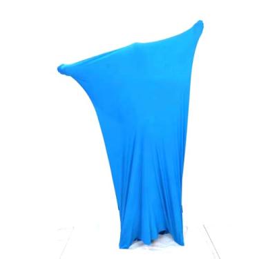 Imagem de É um vestido de dança com meias sensoriais elásticas para reuniões no campus, meias sensoriais para crianças e adultos com autismo (azul lago, altura (60-63))