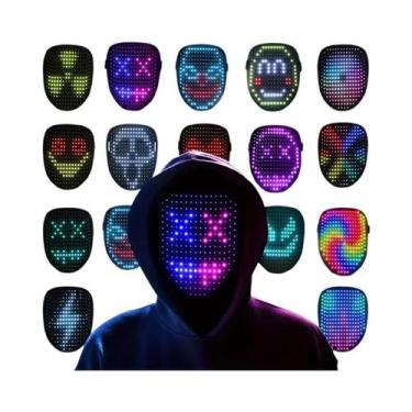 Imagem de Máscara De Halloween Transformadora Com Luz LED Para Crianças, Homens 