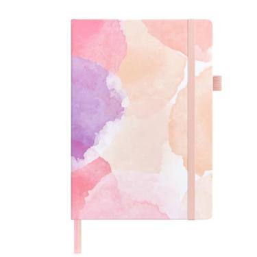 Imagem de &And Per Se Caderno de diário pontilhado para mulheres e homens com padrão, capa dura de couro A5, 160 páginas, papel pontilhado grosso de 100 g/m2, 3 folhas de adesivos incluídos, 14 cm x 20 cm