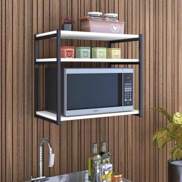 Imagem de Prateleira Suporte de Microondas Multiuso  Estrutura Reforçada - D7, B