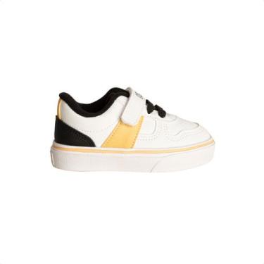 Imagem de Tênis Casual Infantil Klin Freestyle Branco, Branco, Preto, Camomila, 