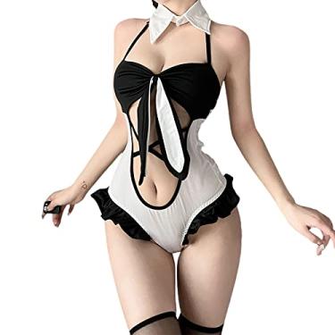 Imagem de Temptshow Sexy anime role-playing pajamas for women dva jumpsuit underwear (black2)