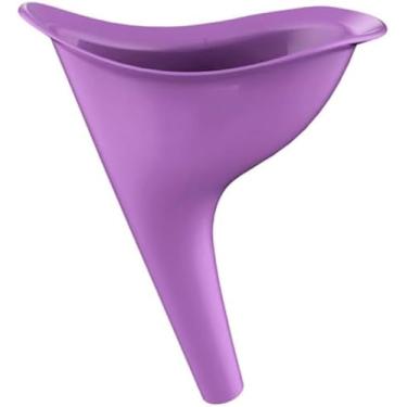Imagem de Urinol Feminino Portátil em Silicone Dobrável, Funil Lavável Reutilizável para Viagens, Camping e Emergências