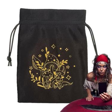 Imagem de Bolsa com cordão de tarô, bolsa para cartas de tarô, Bolsa de tarô de veludo, Porta-cartões de tarô, bolsa de dados e tarô, bolsas multifuncionais para joias de cartões oracle, acessórios de tarô para