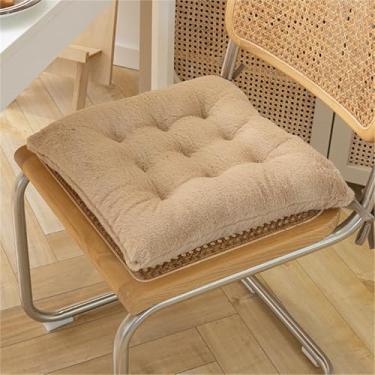 Imagem de Almofadas de cor sólida para cadeiras de jantar, antiderrapantes, macias e espessas, com amarras, para móveis de jardim e sala de jantar.