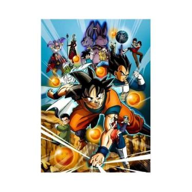 Imagem de Pintura Em Diamante 5D DIY Bordado De Mosaico De Goku Saiyajin Dragon 