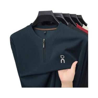 Imagem de Suéter Casual De Moda Masculina De Outono Com Zíper, Top De Manga Long