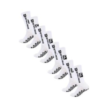 Imagem de Meias Esportivas Masculinas 4 Pares Antiderrapantes De Algodão Macio P