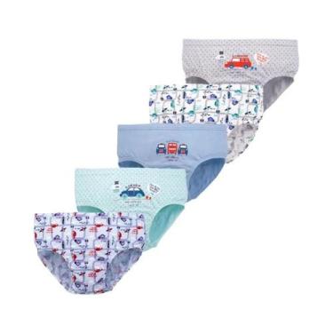 Imagem de Cuecas De Algodão Para Meninos, Pacote Com 3, Estampa De Caminhão, Tra