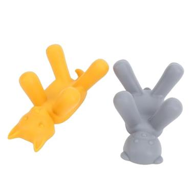 Imagem de Aqur2020 Suporte de Esponja de Silicone, 2 Peças de Suporte de Sabão para Pia de Cozinha Bonito Design Vertical Compacto que Economiza Espaço para Organizar Escova de Esfrega e Esponja