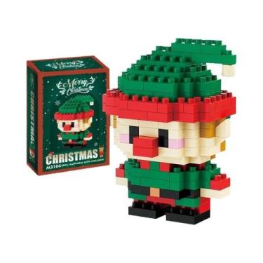 Imagem de Blocos De Montar Micro Do Papai Noel E Renas, Jogo De Dominó DIY, Queb