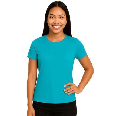 Imagem de Camiseta Manga Curta Feminina Lisa Dry Academia Fit-Feminino