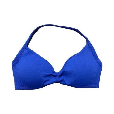 Imagem de Sutiã Esportivo Feminino Com Alças Finas E Costas Abertas, Bojo Removí