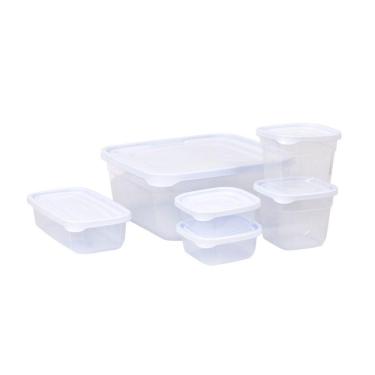 Imagem de Kit 6 Potes Essencial Linha Mais Plasvale Rosa