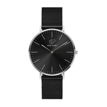 Imagem de Relógio Masculino De Pulso Analógico Elegante Luxo New Port 40mm Preto-Masculino