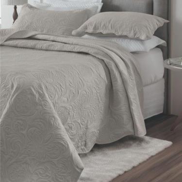 Imagem de Cobre Leito Colcha Solteiro Pratika Dupla Face 02 Peças - Avelã - 100%