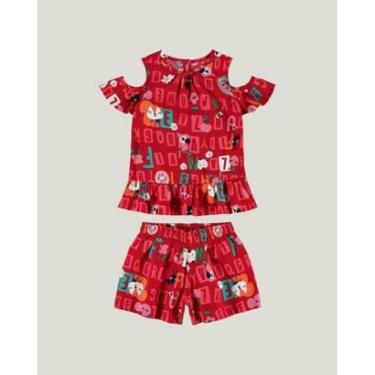 Imagem de Conjunto Infantil Menina Blusa e Short Malwee Kids-Feminino