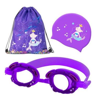 Imagem de Kit Hero Band Óculos Natação com Bolsa Touca Estojo Infantil Personage