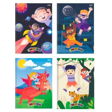 Imagem de Caderno Brochura Pimpolhos Masculino 96F 1 Matéria Pequeno