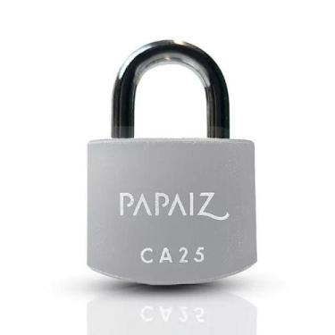 Imagem de Cadeado em Alumínio de 25mm CA25 Prata - Papaiz