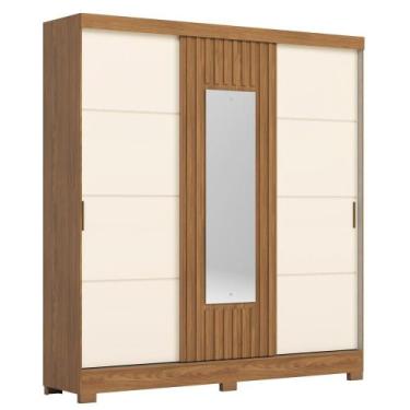 Imagem de Guarda Roupa Casal 3 Portas Deslizantes Com Espelho 200 cm B376 Briz, 