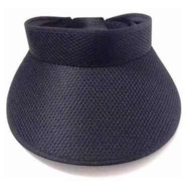 Imagem de 5 Viseira Praia Simpres  Elastico Tecido Tipo Rede, UN, Preto