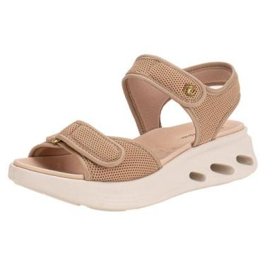 Imagem de Sandália feminina flat modare 7210103, Bege, 36