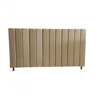 Imagem de Cabeceira Estofada Gabi Casal 140 Cm Suede Bege Do Lar Móveis e Decoração