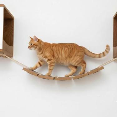 Imagem de Ponte Para Gatos MDF REFORÇADO Premium Playground Gatos Gatificação Br