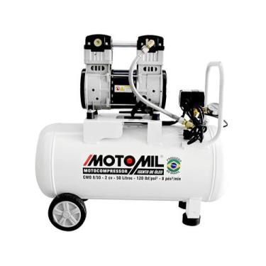 Imagem de Compressor 120lbs 2HP 220V sem Óleo CMO-8/50BR Motomil, 220V