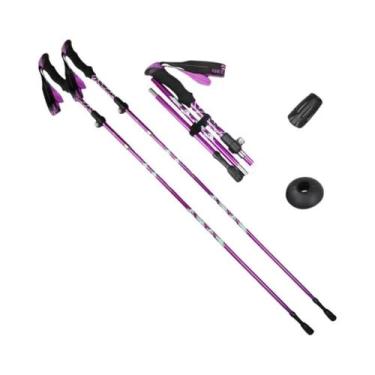 Imagem de Conjunto De Bastões De Trekking Telescópicos Ultraleves E Dobráveis 2P