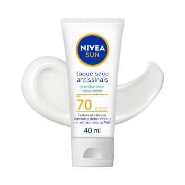 Imagem de NIVEA SUN Protetor Solar Facial Toque Seco Antissinais FPS 70 40ml