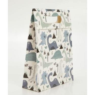 Imagem de Embalagem Presente Sacola Estampa Dinoussaro Marisa, UN, Branco