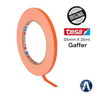 Imagem de Fita Tecido Gaffer Tape Tesa 05mm x 25m Laranja Fluorescente - Ideal p