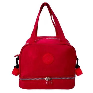 Imagem de Bolsa Térmica Lancheira Tactel Duplo Compartimento Marmita Fitness Res