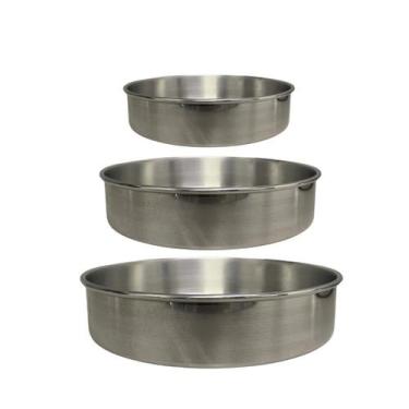 Imagem de Conjunto Jogo Kit de Assadeira Forma para Bolo Redonda 3 Peças Alumini