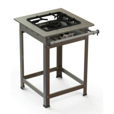 Imagem de Fogão Industrial Inox 30x30 P7 1 Boca Baixa Pressão QD JS Martins - JL