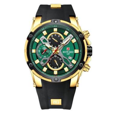 Imagem de Relógio Masculino REWARD 83016 À Prova d Àgua Verde, Verde
